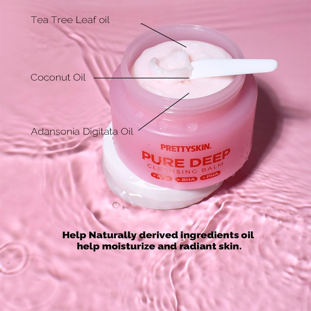 Sáp tẩy trang làm sạch dầu thừa, bụi bẩn, mụn đầu đen Pretty Skin Pure Deep Cleansing Balm 100ml