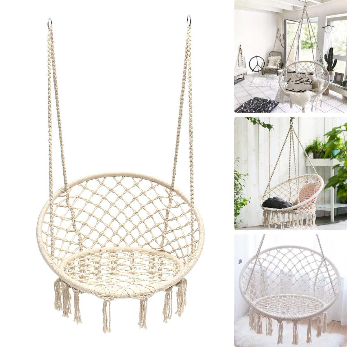 Bắc Âu Võng Tay Dệt Kim Vườn Phòng Ngủ Ban Công Ký Túc Xá Ngoài Trời Trẻ Em Đầm Ngủ Người Lớn Đu Treo Ghế Võng