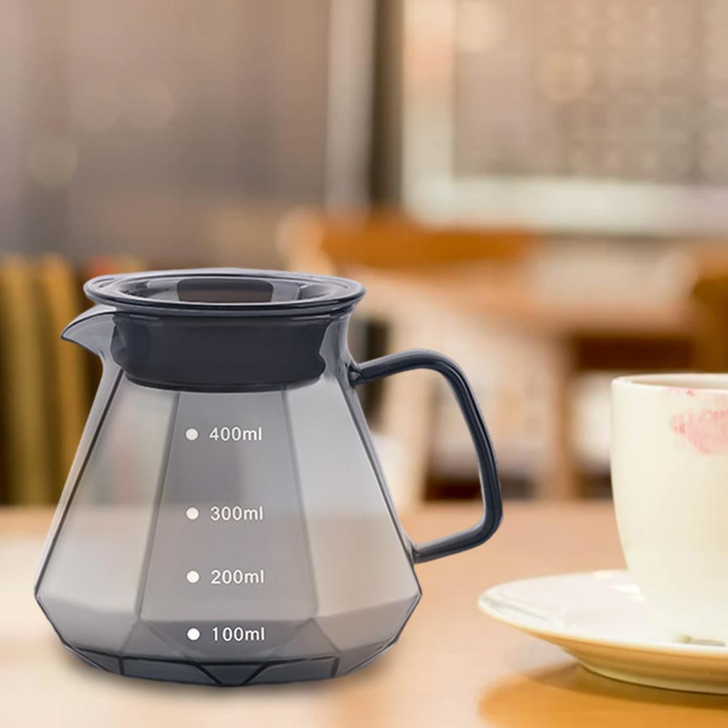 Pour Over Coffee Pot Fliter Cup Brewer V-Shaped Mouth for Coffee Lovers