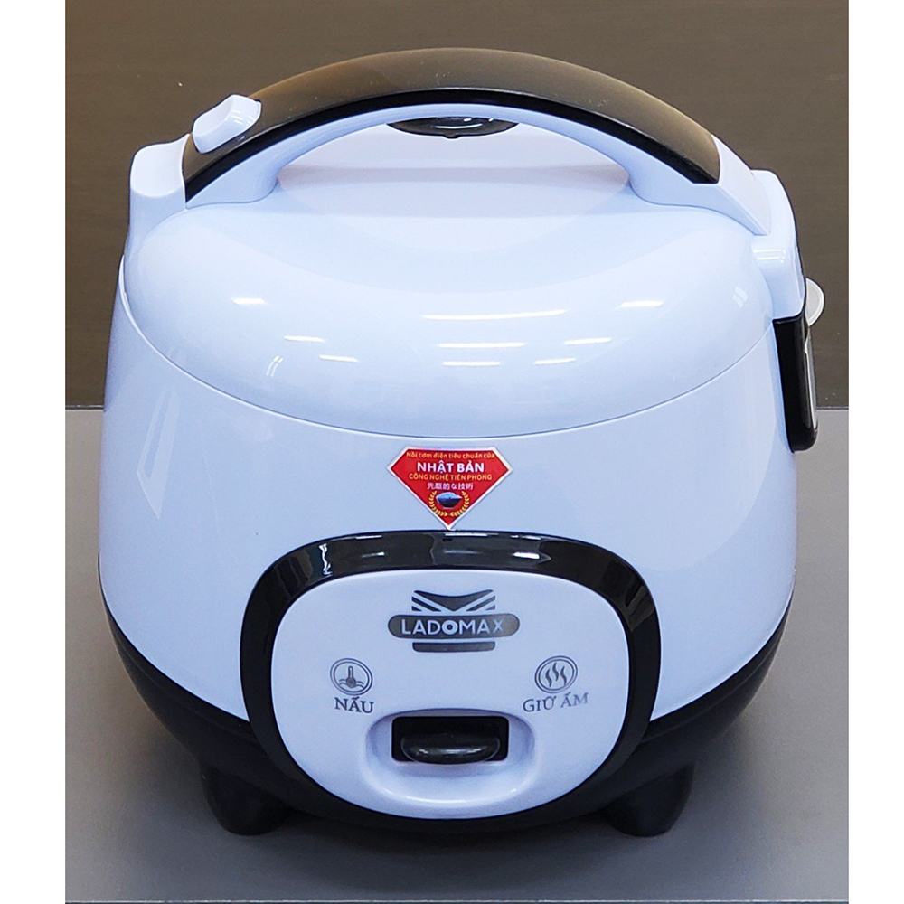 Nồi cơm điện sinh viên 1.2L Ladomax HA-7412 lòng niêu chống dính nấu cơm mềm, không cơm cháy - Hàng chính hãng