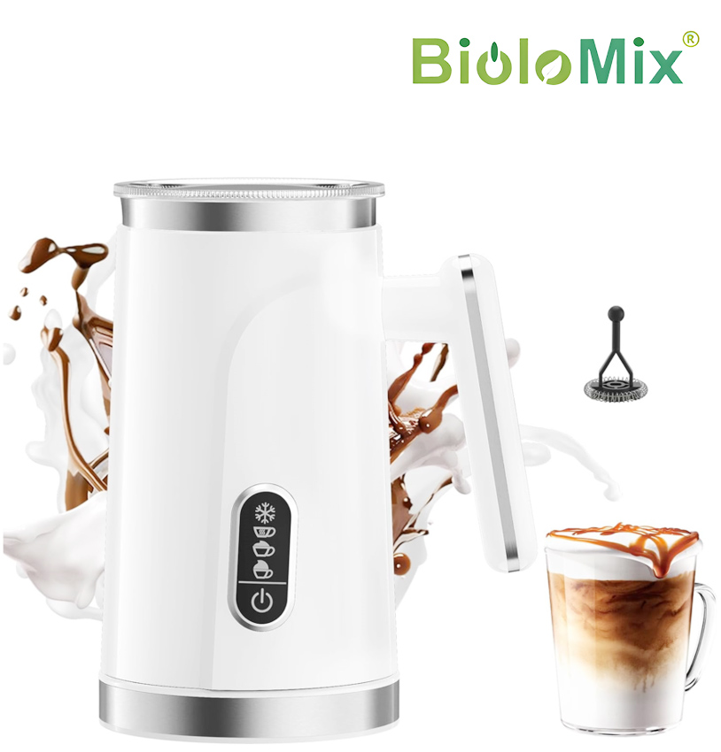 Máy tạo bọt sữa nóng và lạnh 4 trong 1. Thương hiệu Mỹ cao cấp Biolomix - BMF101. Hàng nhập khẩu