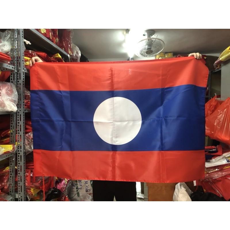 Quốc kỳ Lào in thẩm thấu 1 lớp vải 80x120cm