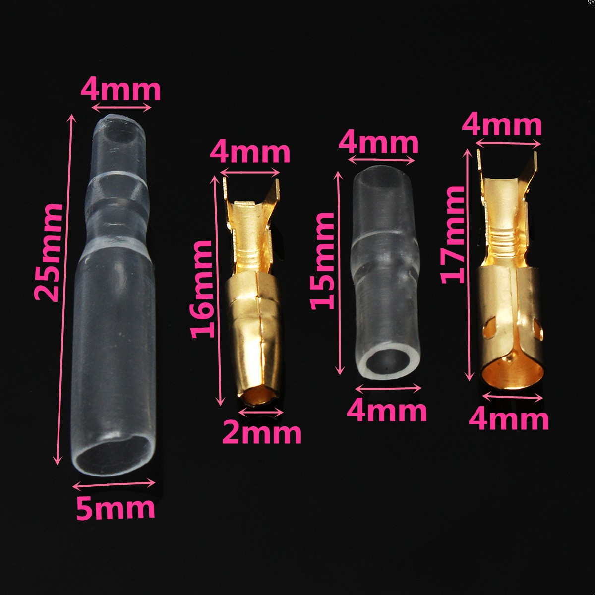 Set 50 Cặp Đầu Nối Dây Điện Cách Nhiệt 3.9mm Cho Xe Máy, Ôtô (Đực + Cái)
