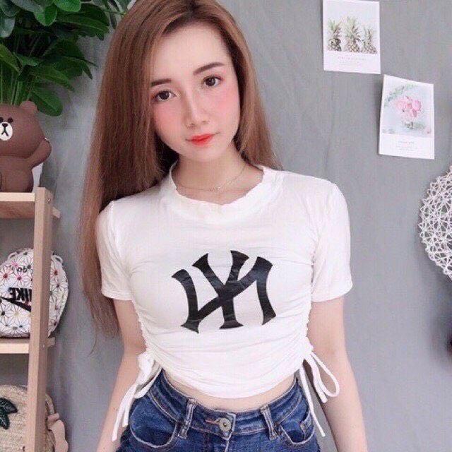 ÁO THUN RÚT DÂY NY HÌNH THẬT