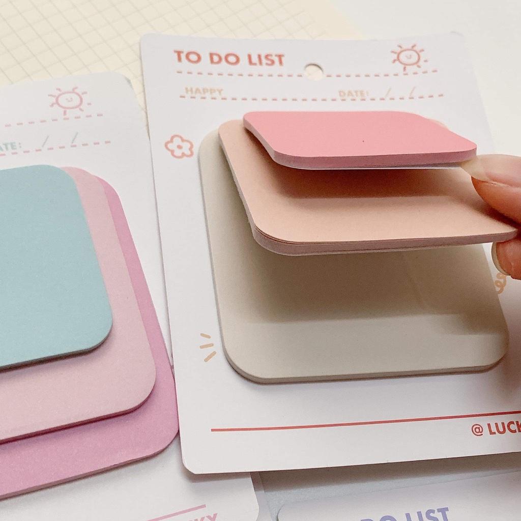 Set 90 Tờ Sticky Note - Giấy Ghi Chú Dán Pastel