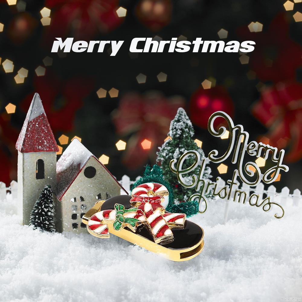 Ổ cứng U Disk Portable USB 2.0 Creative Christmas Series Disk Crystal Candy