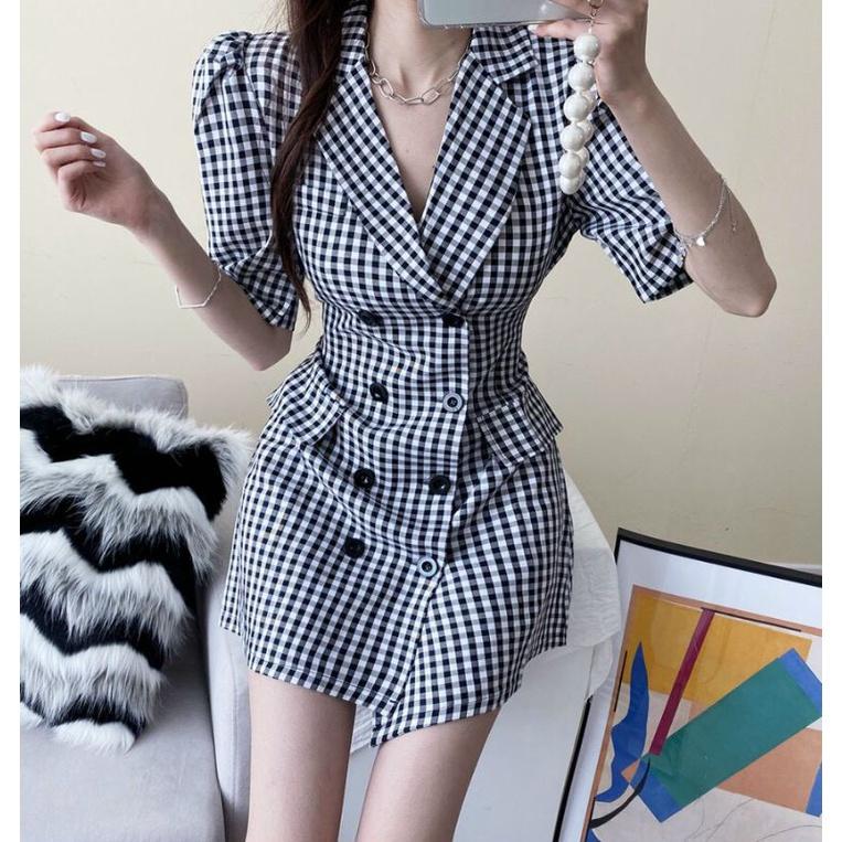 ĐẦM CARO CỔ VEST