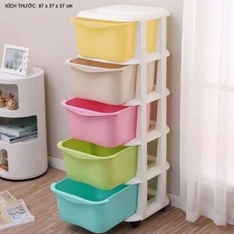 Tủ nhựa 5 tầng, Tủ đa sắc nhựa