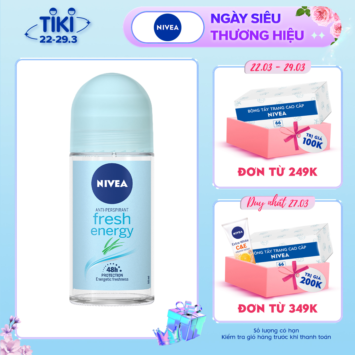 Lăn Ngăn Mùi NIVEA Fresh Energy Tươi Mát Sức Sống (50ml) - 83754