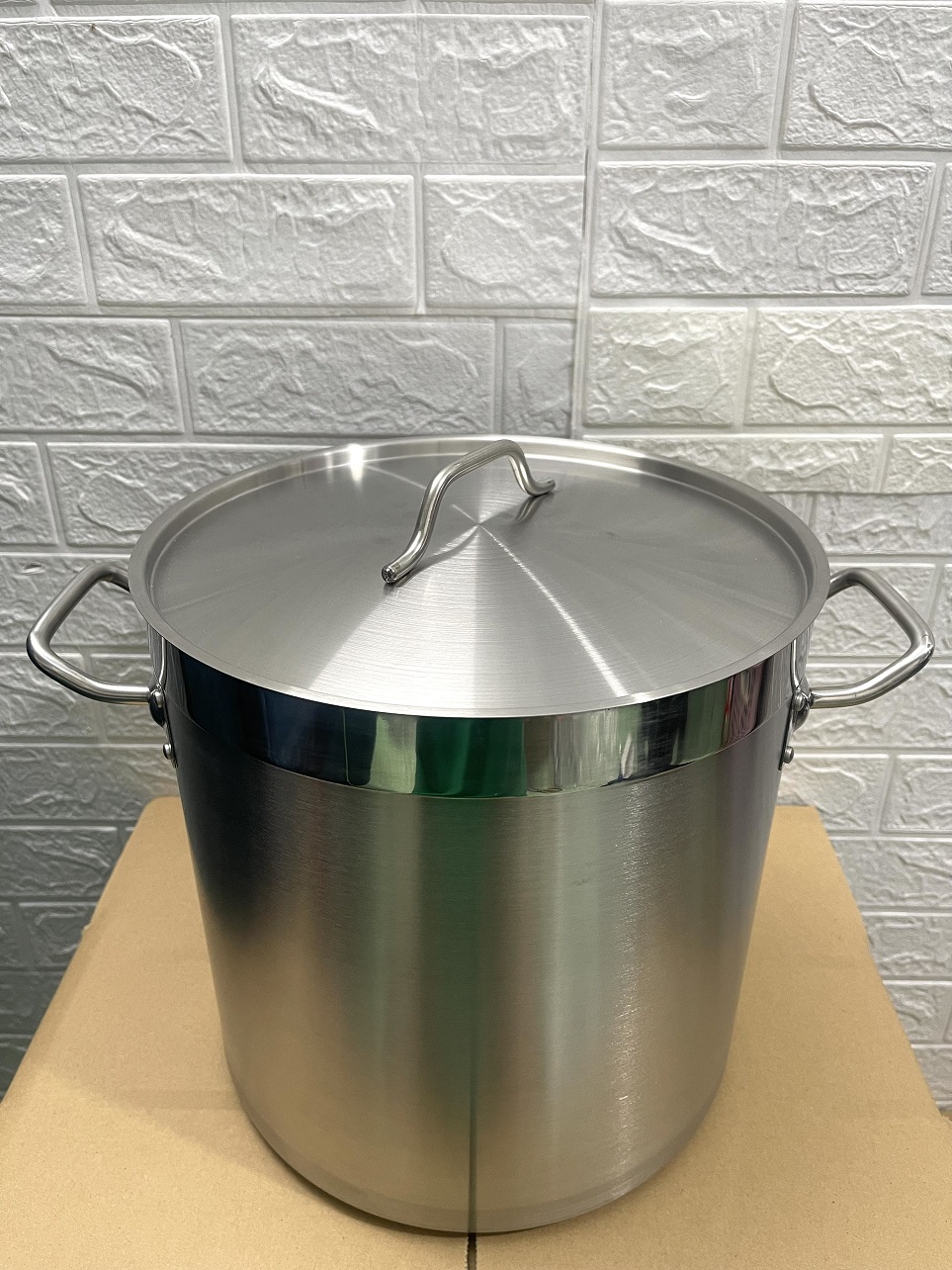 Nồi Inox 2 Quai Cao Cấp 3 Đáy _ Dung Tích: 20Lít _