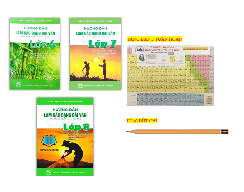 Sách - Combo 3 cuốn Hướng dẫn làm các dạng bài văn lớp 6 + 7 + 8