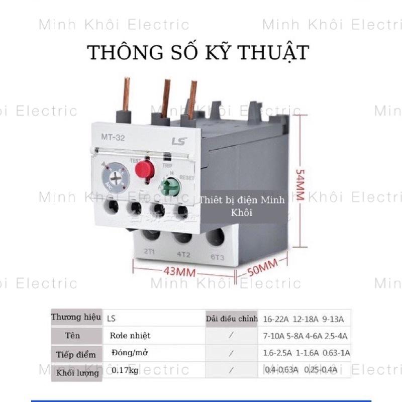 Rơ le nhiệt LS ,relay nhiệt MT-32, rơ le nhiệt cho khởi động từ, contactor