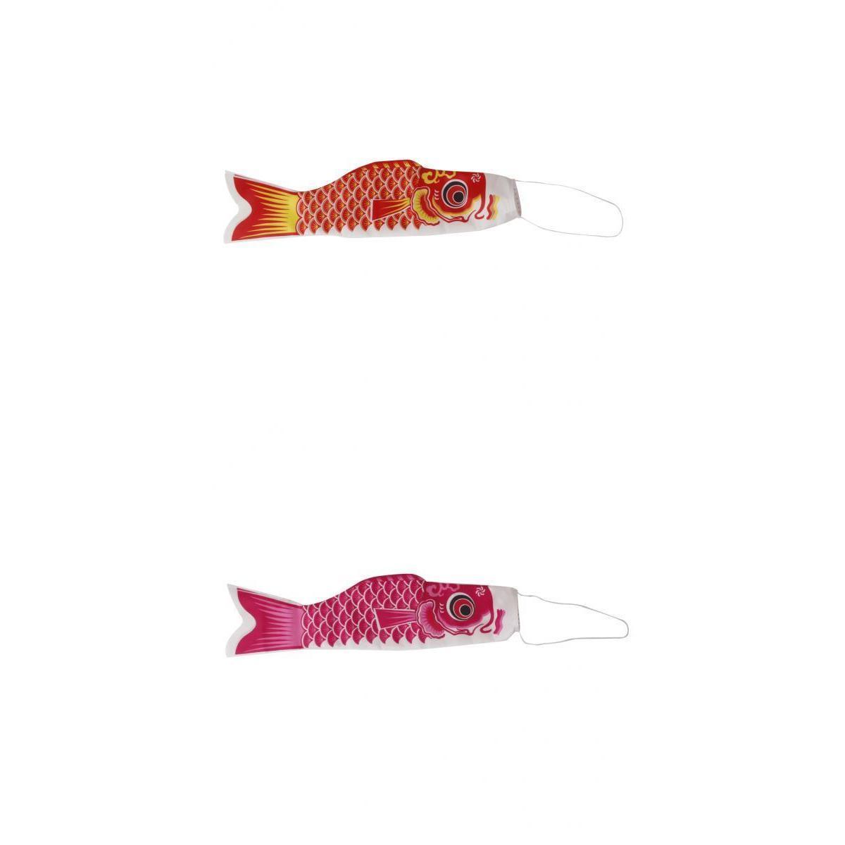 2 Pieces Japanese Carp Windsock Streamer Fish Flag Kite Nobori