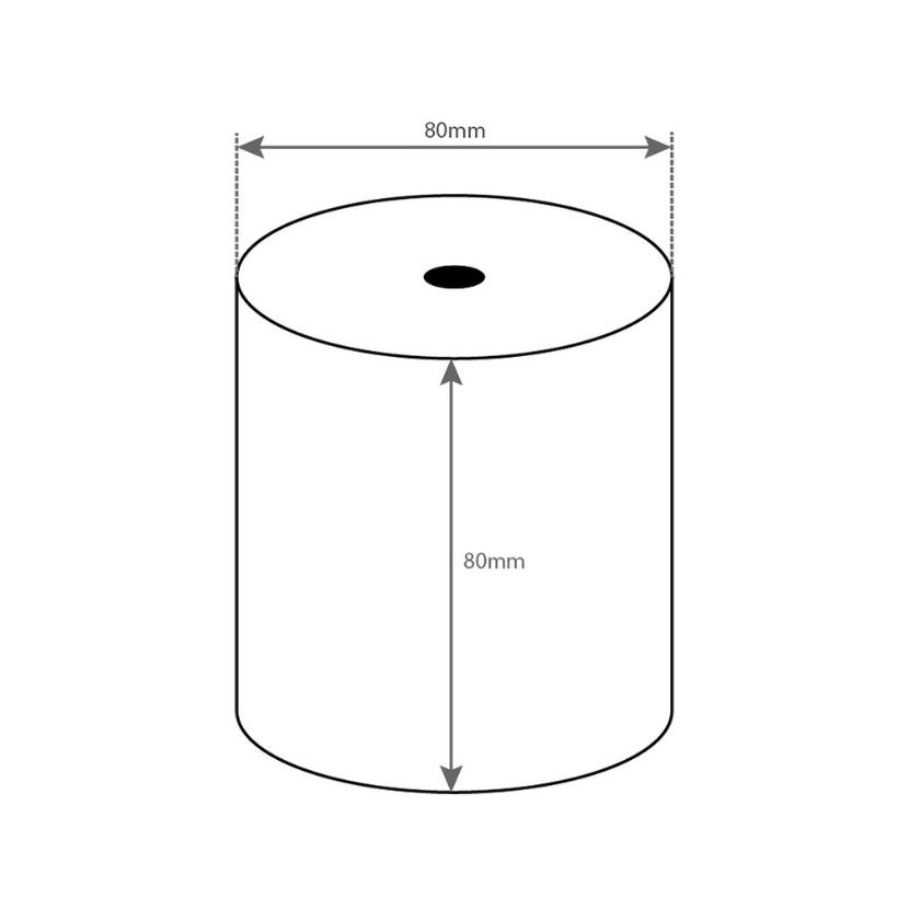 THÙNG 50 CUỘN GIẤY IN BILL K80x80 - GIẤY IN HÓA ĐƠN 80MM / GIẤY IN NHIỆT K80 (TEM XANH)