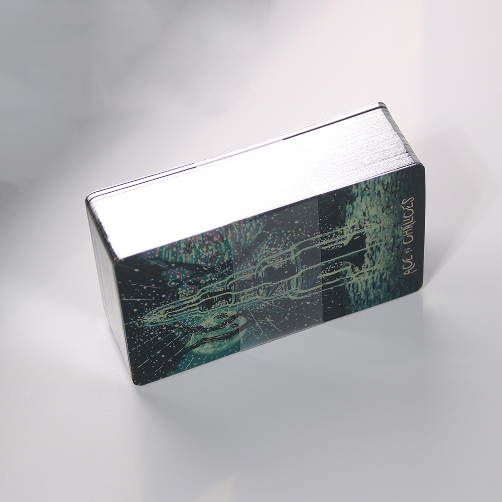 Bộ Bài Prisma Vision Tarot Hộp Thiếc Mạ Cạnh Bạc 78 Lá