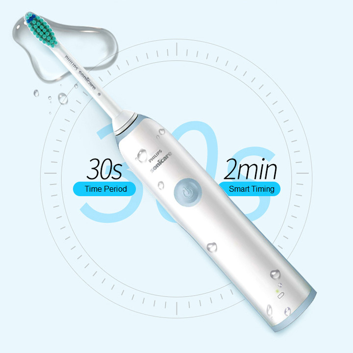 Bàn chải đánh răng điện Philips Sonicare 23.000 lần rung mỗi phút, 3 chế độ làm sạch thông minh - HÀNG NHẬP KHẨU