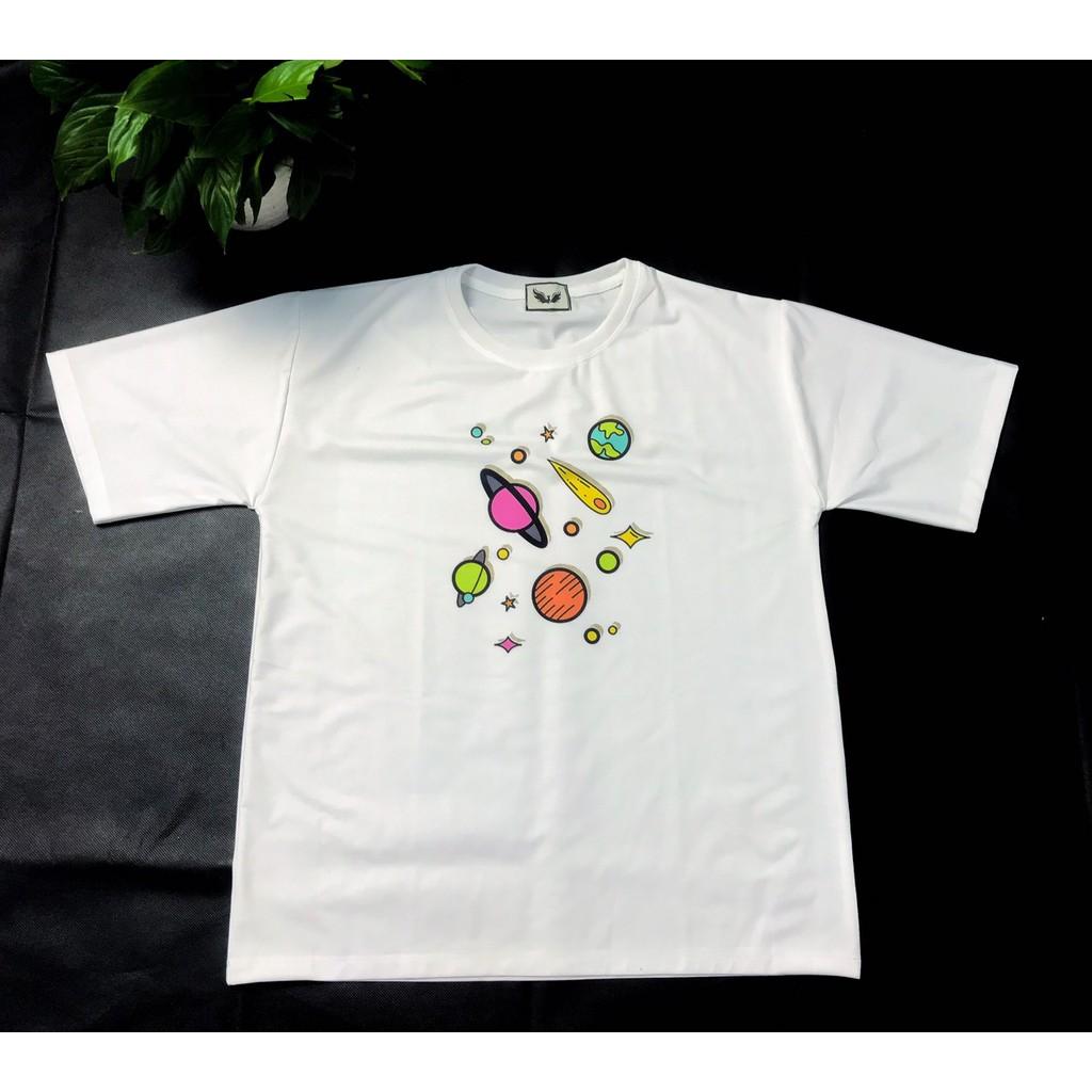 Áo Thun Unisex Form Rộng Tay Lỡ In Hình Vũ Trụ