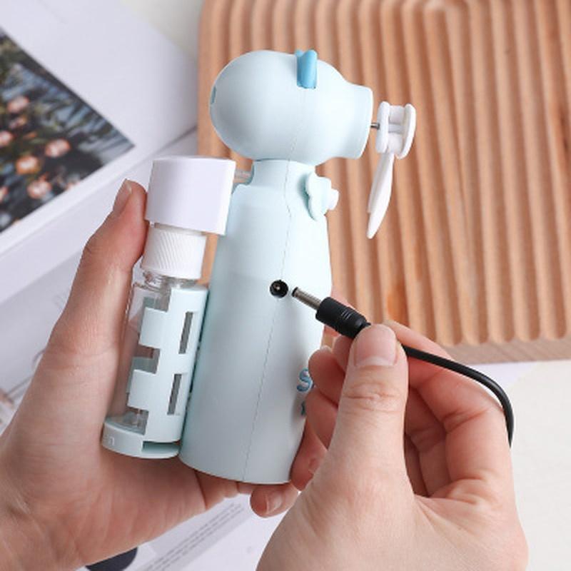 2000mAh Portable Water Spray Mist Fan Electric USB Rechargeable Handheld Mini Fan Cooling Air Conditioner Humidifier for Outdoor