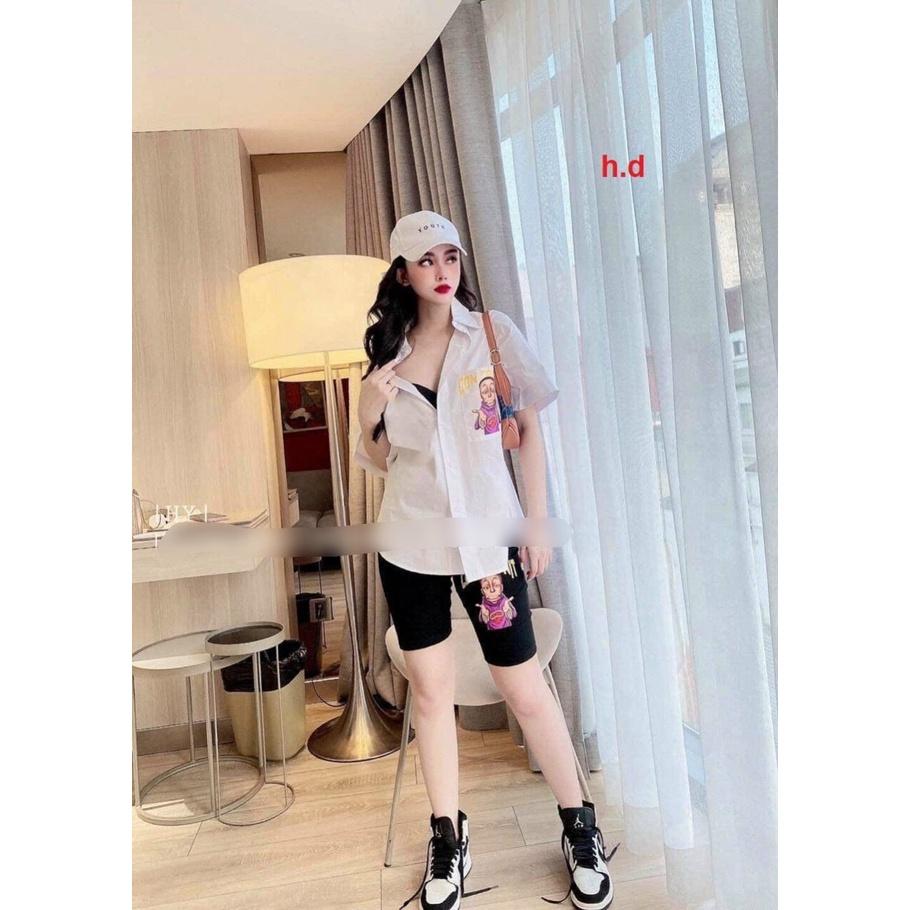 Áo sơ mi nữ hottrend Còn Cái Nịt chất mềm mát nhẹ