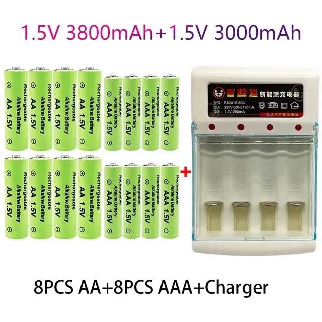 100% Nguyên Bản 1.5V AA3.8Ah + AAA3.0Ah Pin Sạc NI-MH 1.5 V cho Đồng Hồ chuột máy tính đồ chơi + miễn phí vận chuyển Màu sắc: Vàng