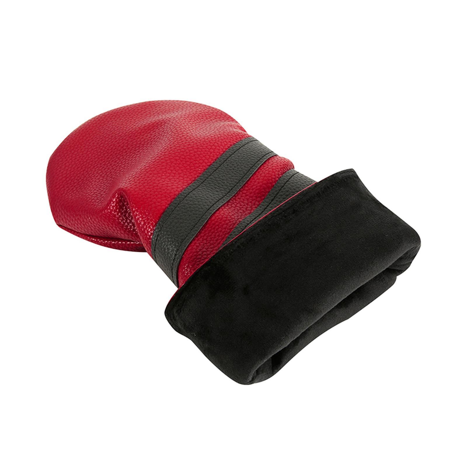 3Pcs PU Leather Golf Wood Covers Hybrid Cover with Interchangeable Tags Waterproof Long Neck Golf Headcovers for Woods Golf Club Covers