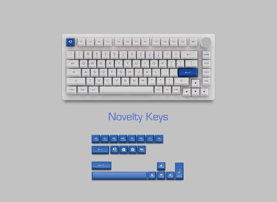 Bàn phím AKKO PC75B Plus Blue on White -Hàng chính hãng