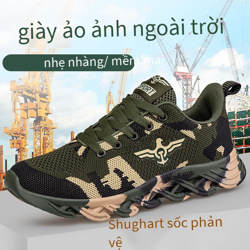 Ưu đãi nhất giày thể thao giảm giá mới nhất đảm bảo chất lượng giày đỏ lưới chống trượt giày đôi giày chạy bộ