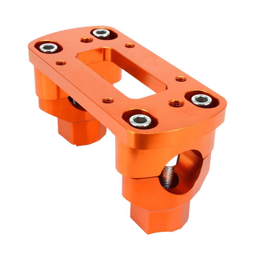 Aluminum Motorcycle HandleBar Fat Bar Risers Mount Clamp For 125-530
