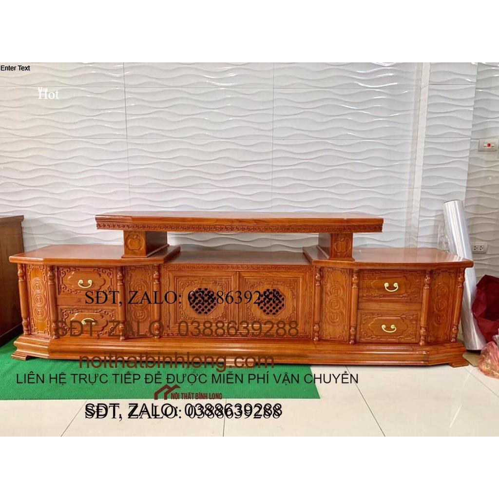 Kệ tivi Vát gỗ gõ đỏ