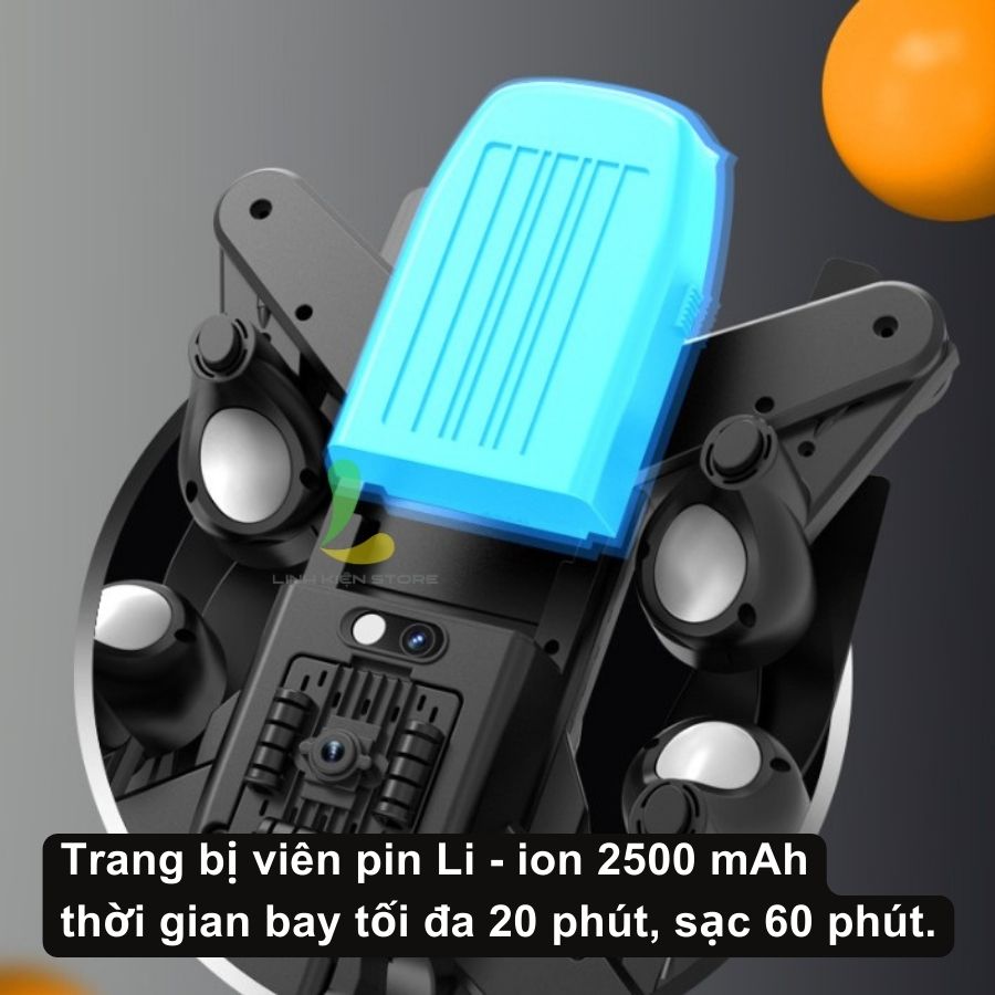 Hình ảnh FIycam mini P9 - Thiết bị bay giá rẻ trang bị camera kép HD, cảm biến chống va chạm trên không, pin 2500mA