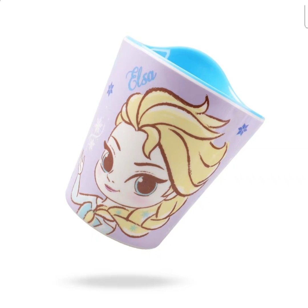 Ly nước hoạt hình Disney nhựa melamine mới 2022 hình công chúa Elsa Frozen chibi cho bé