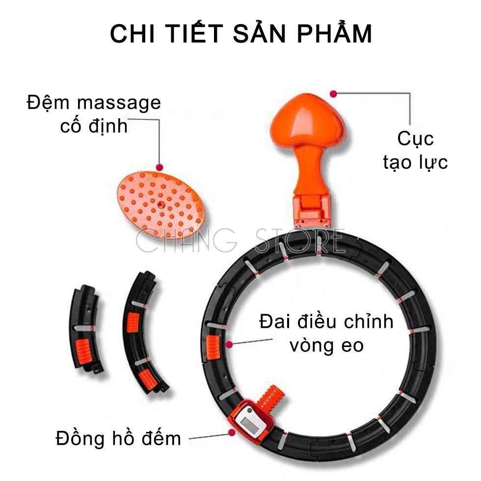 Vòng Lắc Eo Thông Minh Giảm Mỡ Bụng Có Thể Điều Chỉnh Kích Thước - Loại Xịn