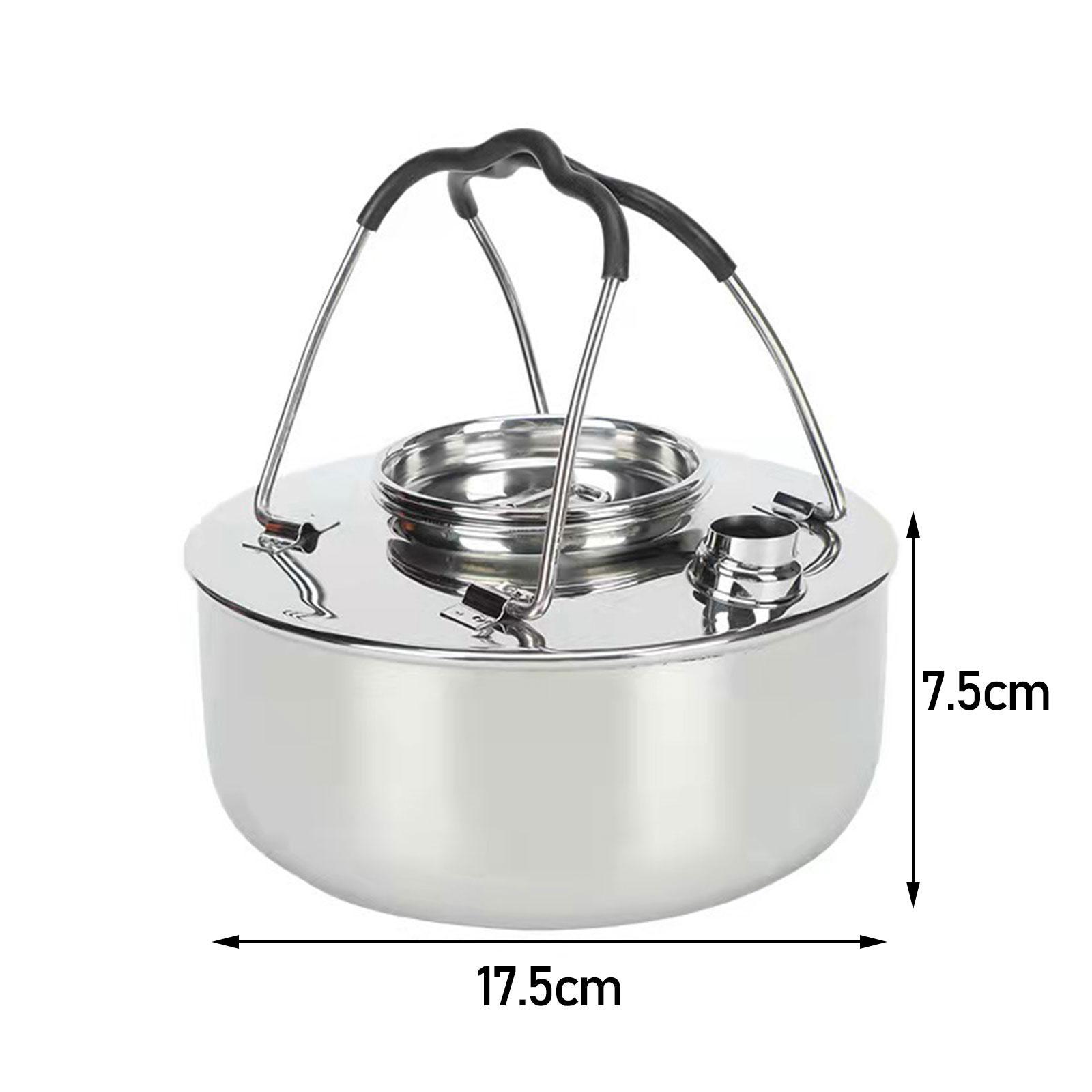 1.5L Camping Tea Kettle Campfire Kettle Tea Pot Water Kettle for Backpacking