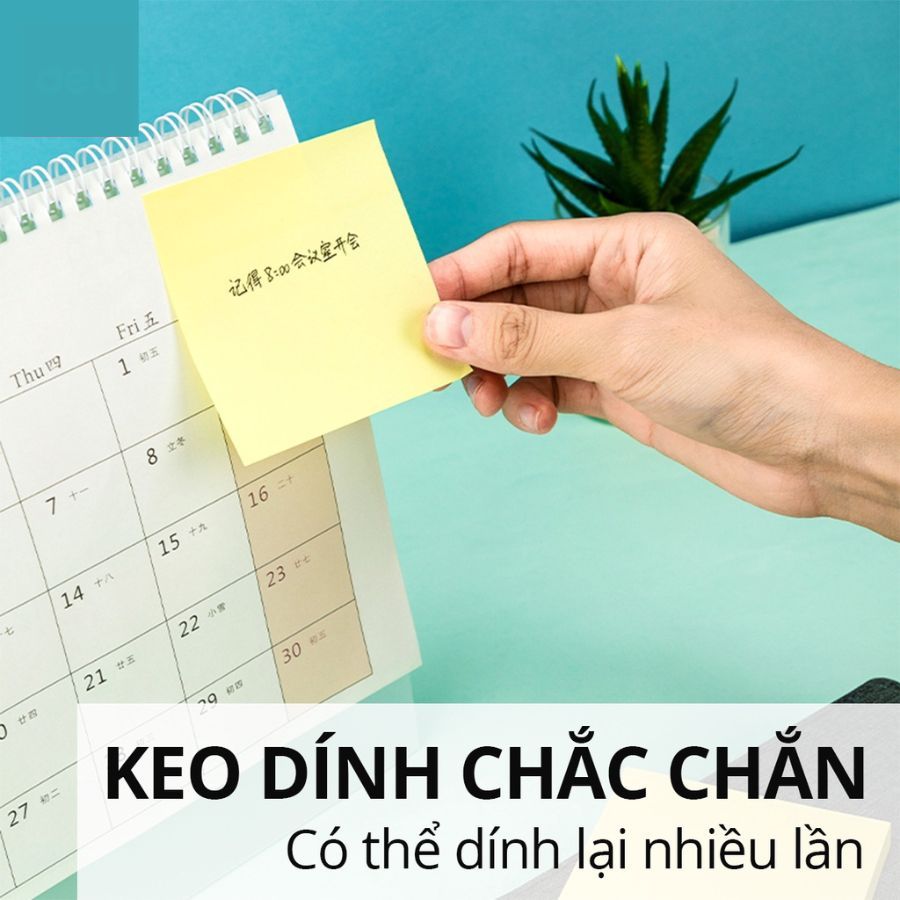 [QUÀ TẶNG] Giấy Note Ghi Chú, Ghi Nhớ Tiện Lợi Chất Lượng Tốt Hình Dáng Vuông Màu Vàng