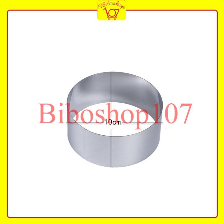 Bộ 3 khuôn inox hình tròn làm bánh mousse, tiramisu