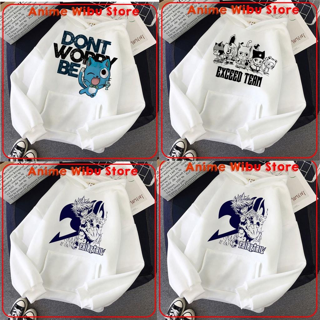 BST Áo Hoodie Trắng Anime Fairy Tail Mẫu Áo in nhân vật cute Unisex AnimeWibuStore