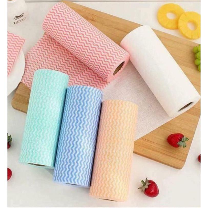 Cuộn Khăn Lau Zic Zắc 50 miếng/cuộn homeeasy