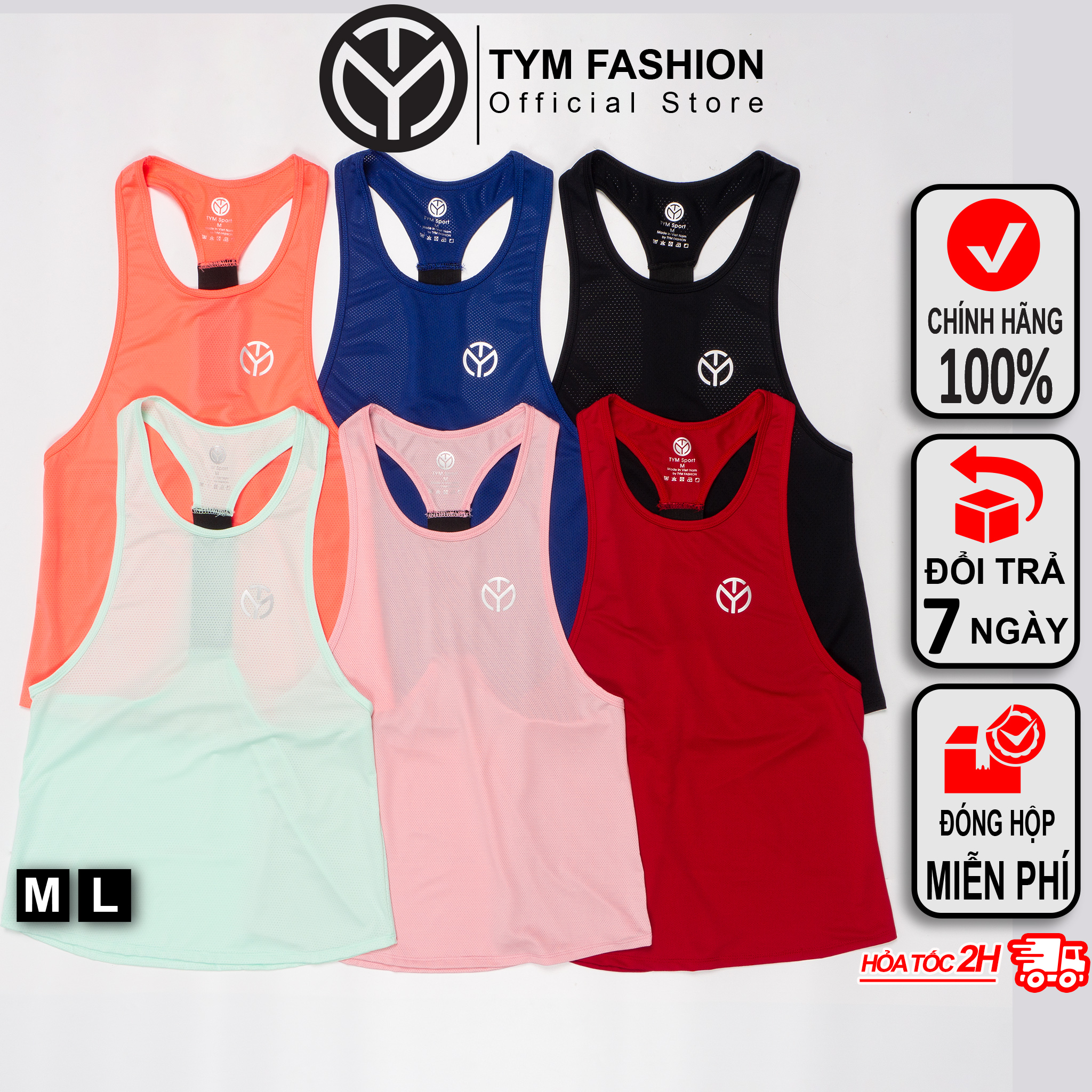 Áo tank top tập gym yoga thể thao Nữ TYM Form rộng - thun lưới thông thoáng mát mẻ AWT001 - TYM FASHION