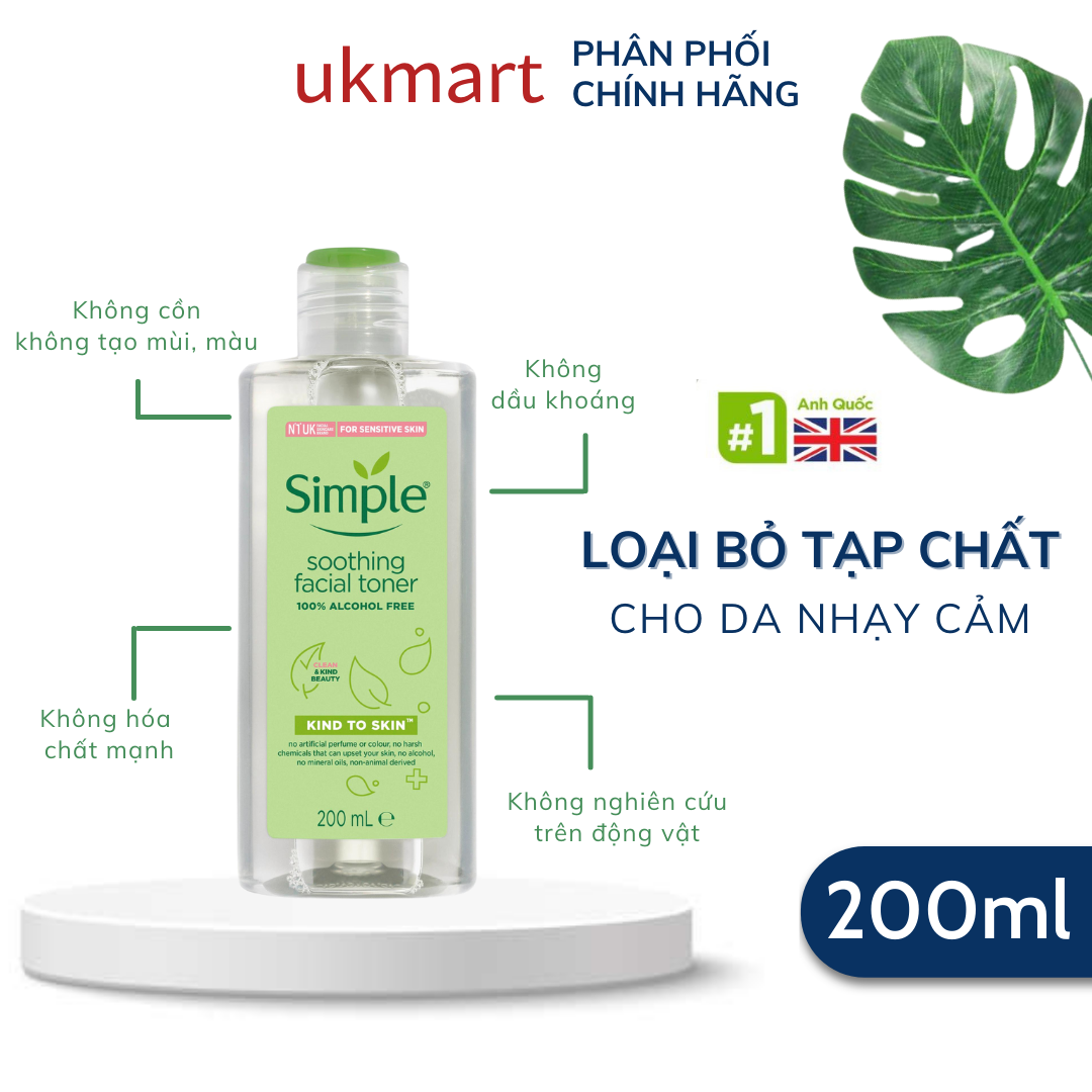 Combo Simple Làm Sạch Nước Tẩy Trang + Nước Hoa Hồng