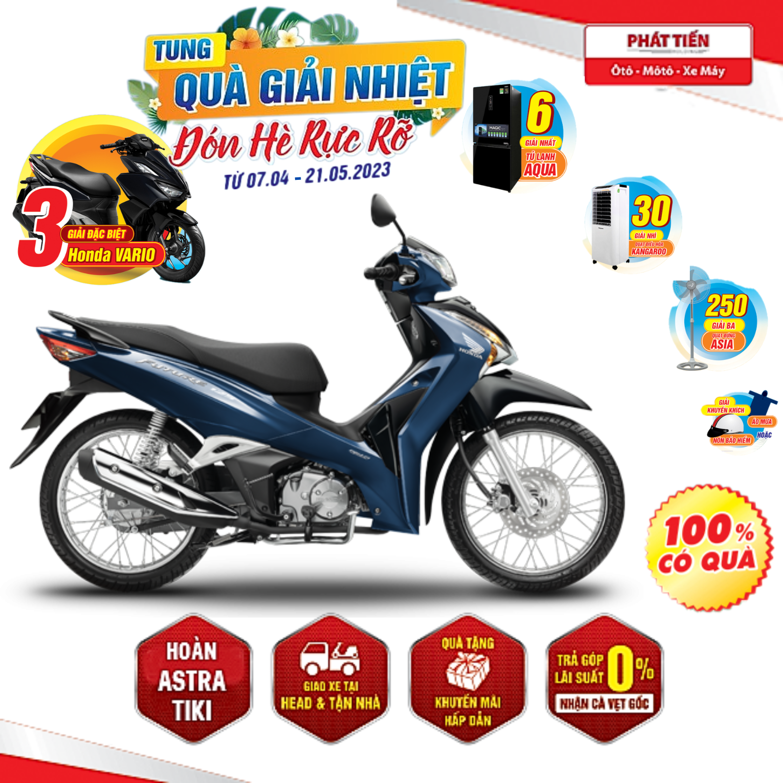 Xe Máy Honda Future 125 FI 2021 - Tiêu chuẩn - Phanh đĩa, vành nan hoa