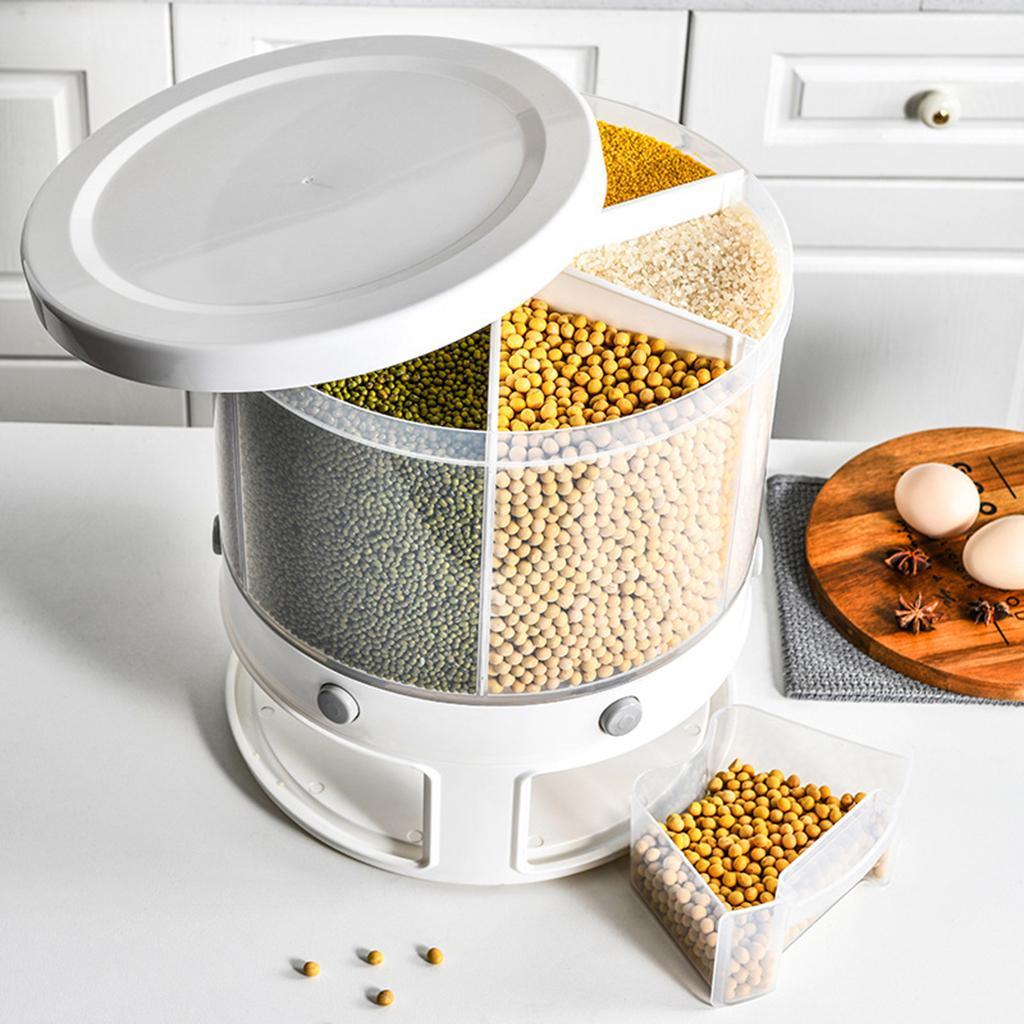 COUNTERTOP CEREAL DISPENSER DRY FOOD STORAGE CONTAINER RICE BOX BUCKET