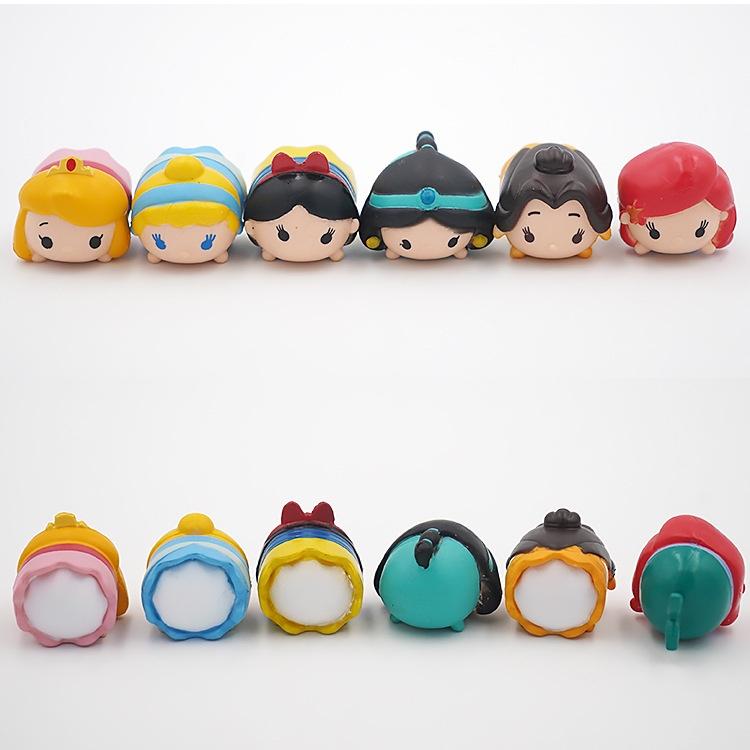 Set 6 mô hình búp bê công chúa Jenga dễ thương sáng tạo trang trí xe hơi