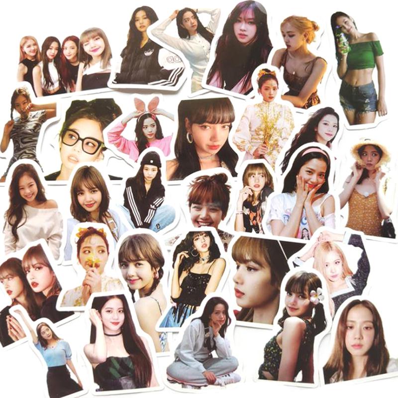 Sticker Black pink trang trí mũ bảo hiểm, đàn, guitar, ukulele, điện thoại laptop