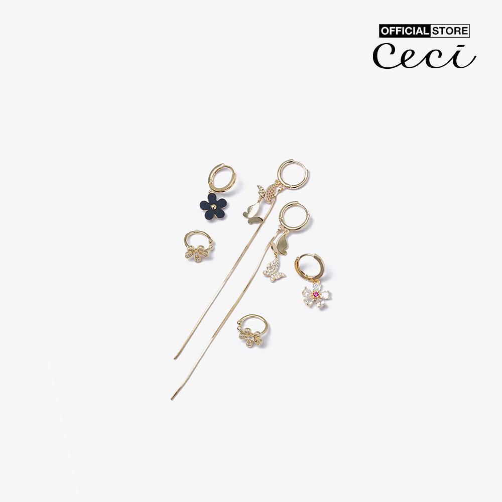 CECI - Set 3 cặp khuyên tai khoen tròn nữ tính CC1-05000034