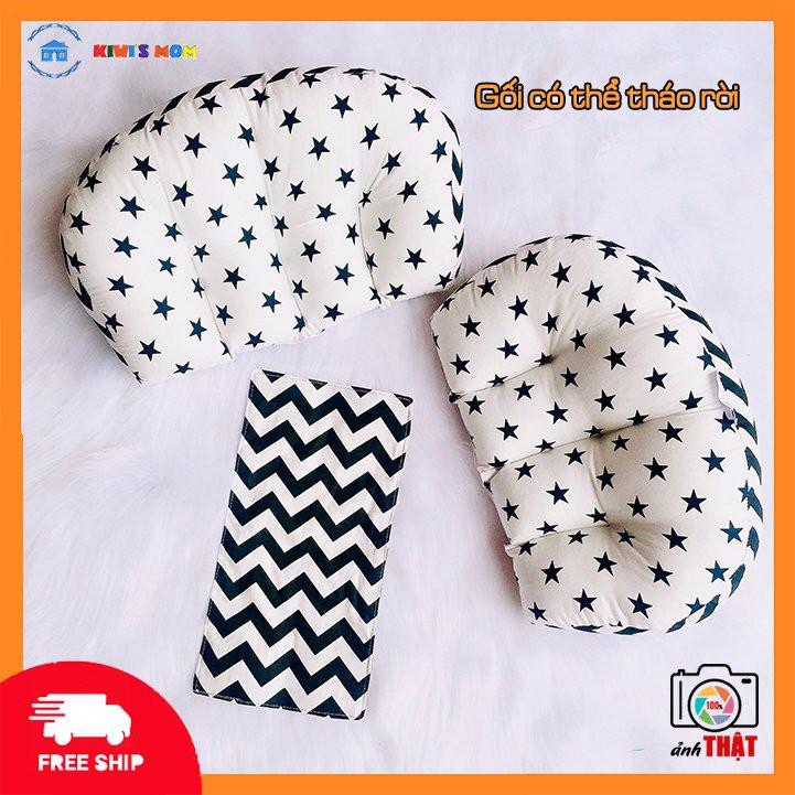 GỐI ĐỠ BỤNG BẦU CÁNH TIÊN CAO CẤP - Điều chỉnh được khoảng cách, vải cotton Hàn Quốc