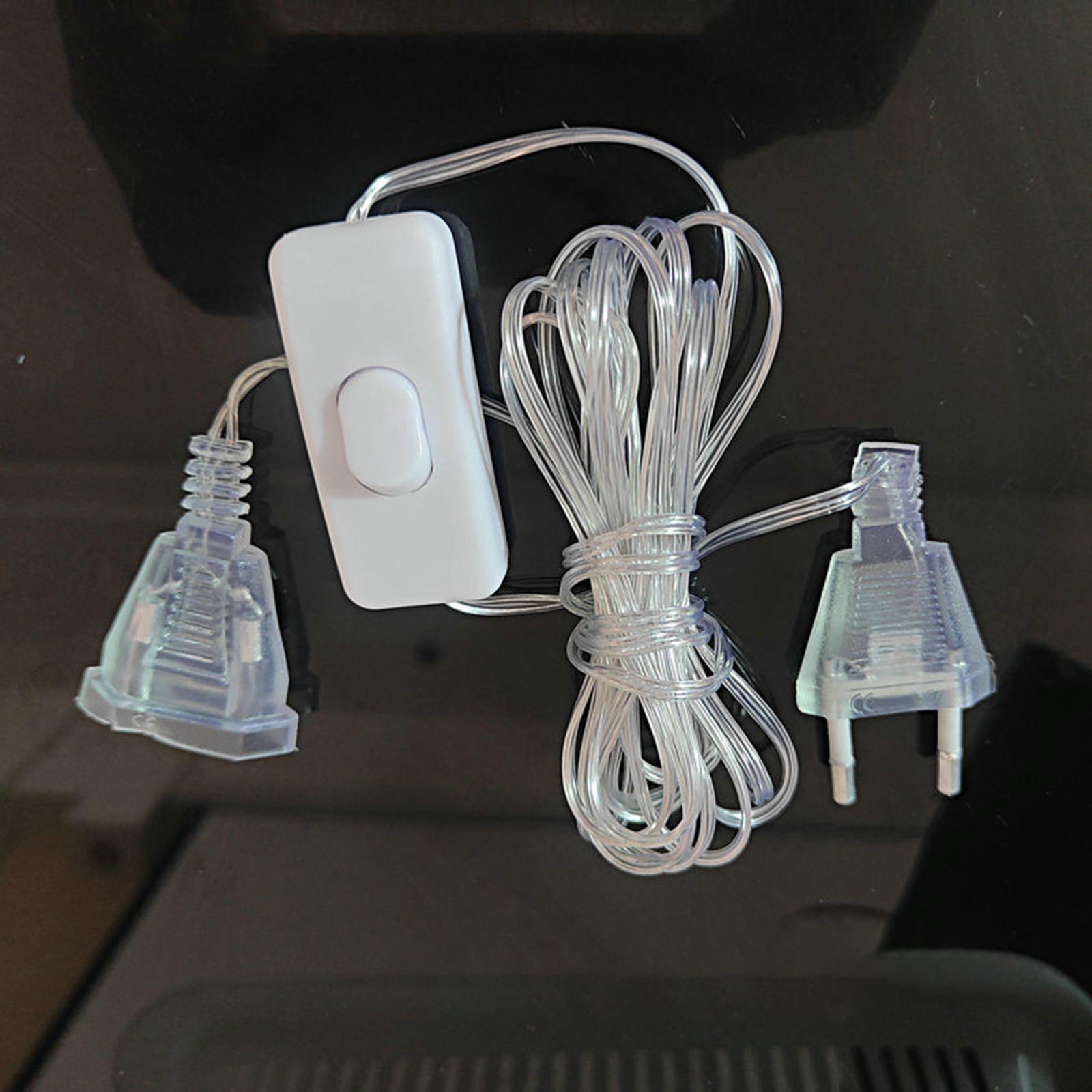 LED Light Power Extension Cord Extension Cable Plug Connector for Holiday