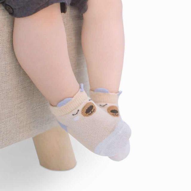 Sét 5 đôi tất lưới cổ ngắn xuất Hàn cute cho bé