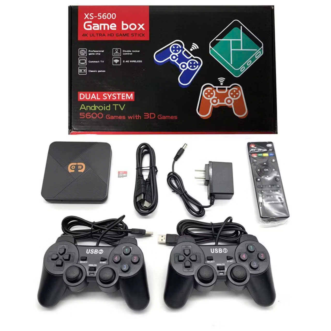 Máy Chơi Game Cầm Tay Điện Tử 4 Nút HDMI Không Dây,Tích Hợp Hơn 5600+ Trò Chơi Cho PSP / PS1 / FC / NES (Tặng kèm 10 túi lọc trà lá ổi)) Hàng Nhập Khẩu