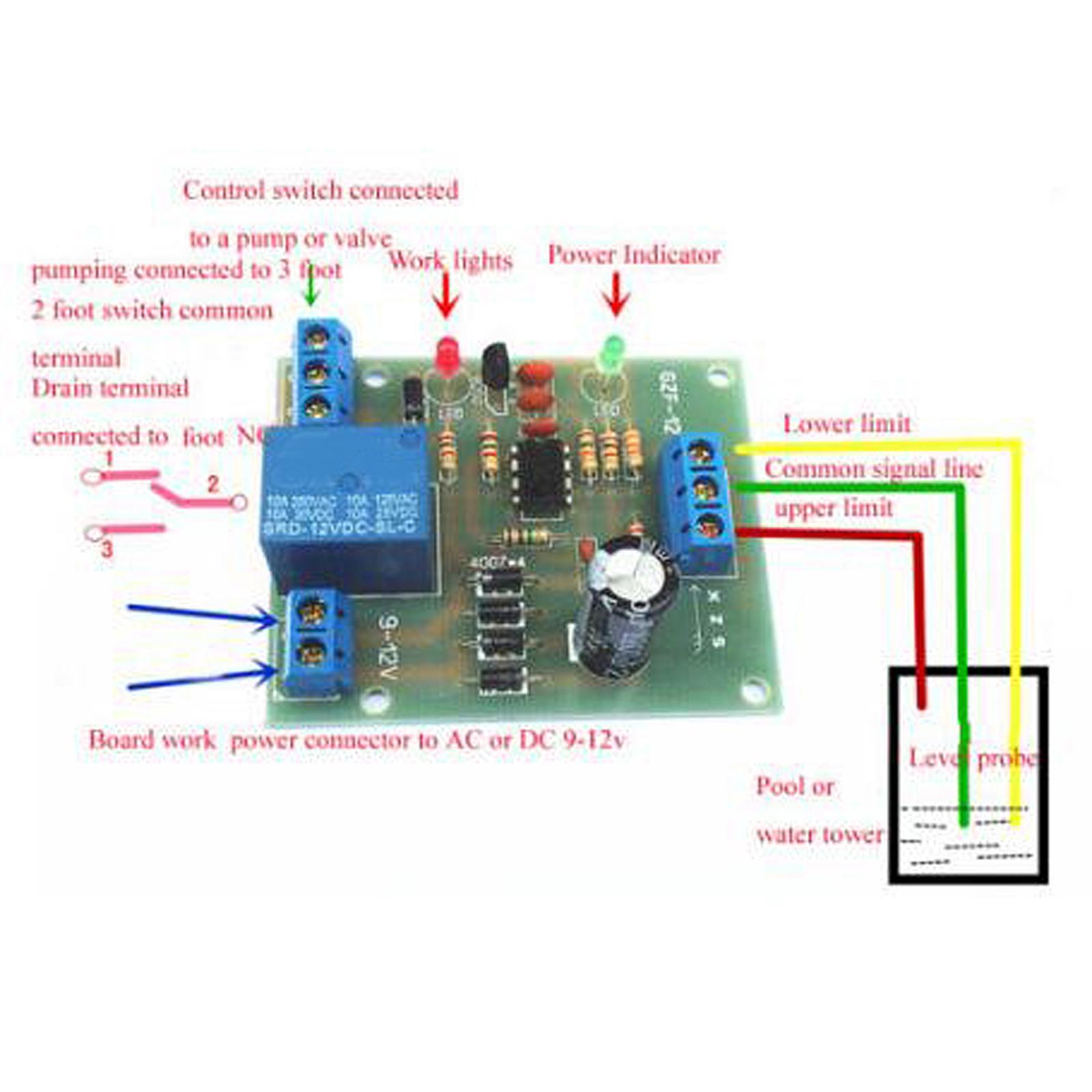 2x ABS Liquid Level Controller Switch Module Water Level Sensor 9-12V, High Performance