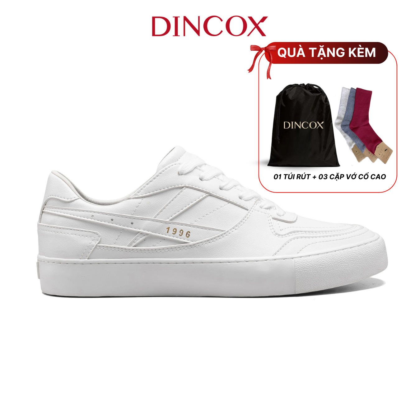 New Arrivals | Giày Da Sneaker Nam Nữ DC39 COCO MILK DINCOX Shoes Đế Bằng - Microfiber Leather